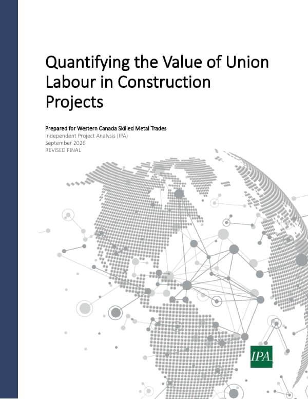 Cover of the study: Quantifying the Value of Union Labour in Construction Projects. Opens the PDF.